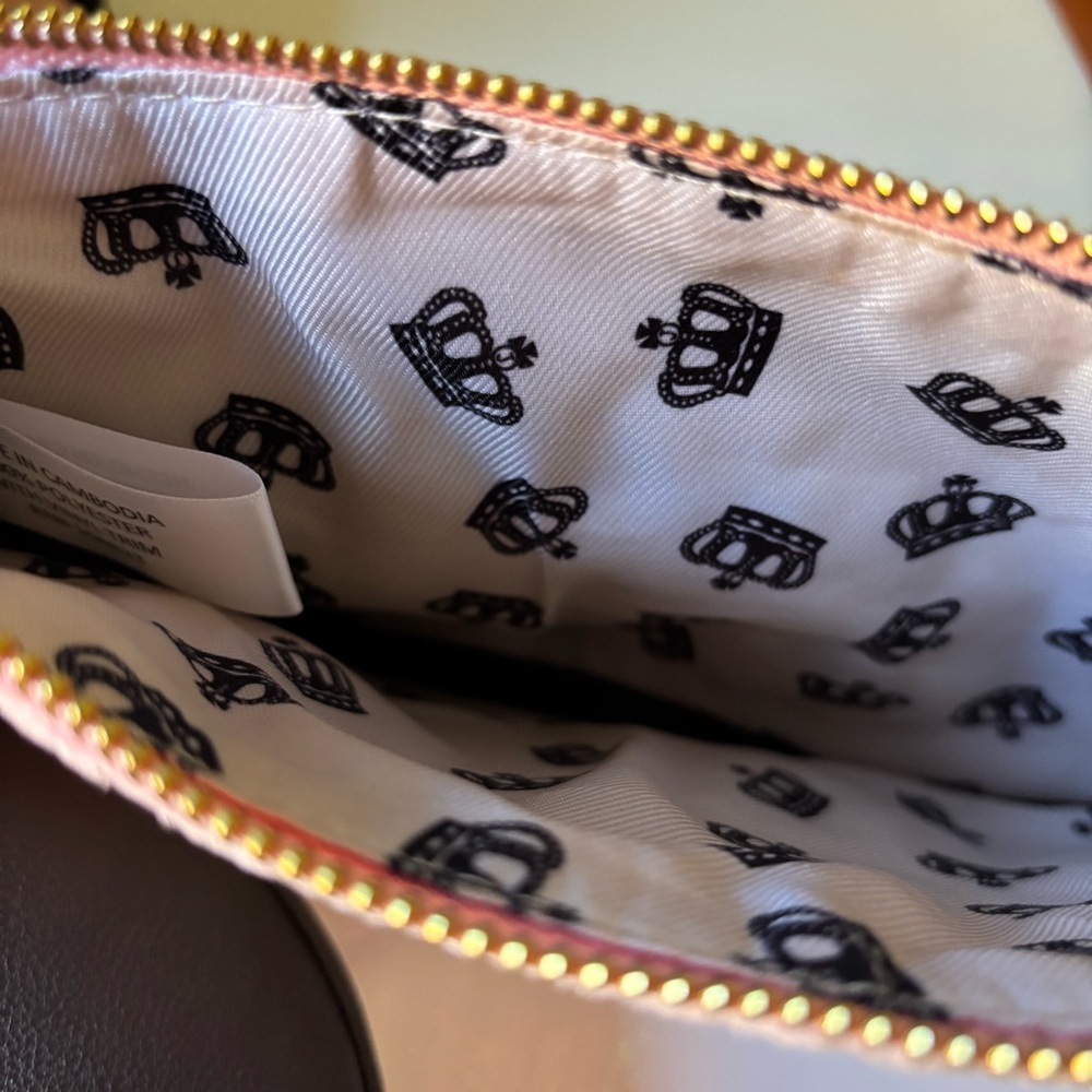 Juicy Couture Pink & Black Triple Pouch Keyring Set with Gold Accents - Picture 12 of 12